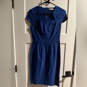 Short sleeve sweetheart neck dress